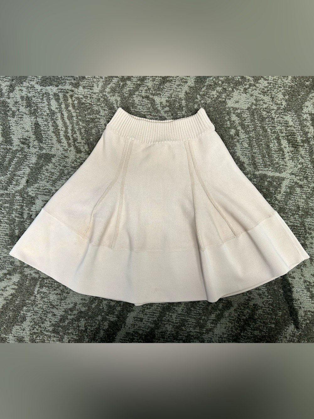 ALC Knit Skirt Stretch A-line Mini Pale Pink Beige XS Women's